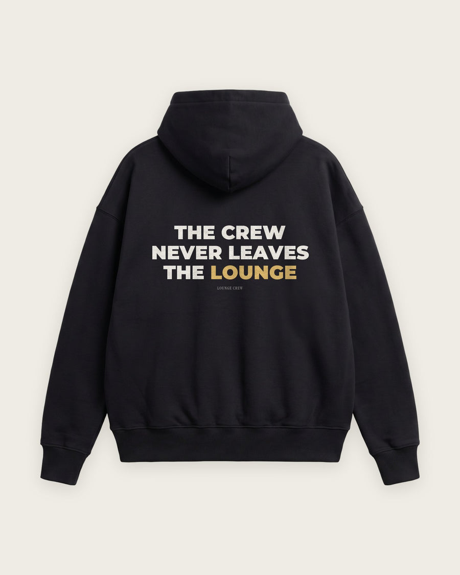 Moletom Oversized “The Crew Never Leaves the Lounge”