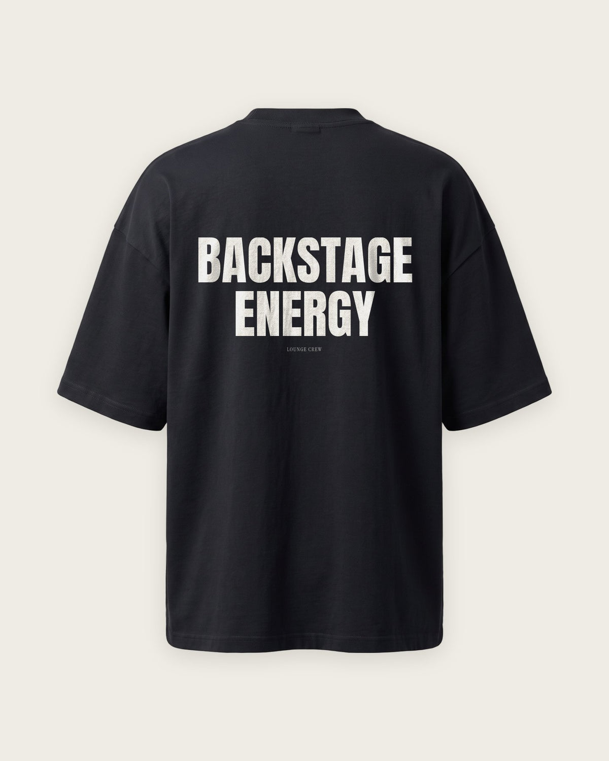 Camiseta Oversized “Backstage Energy” — Preto