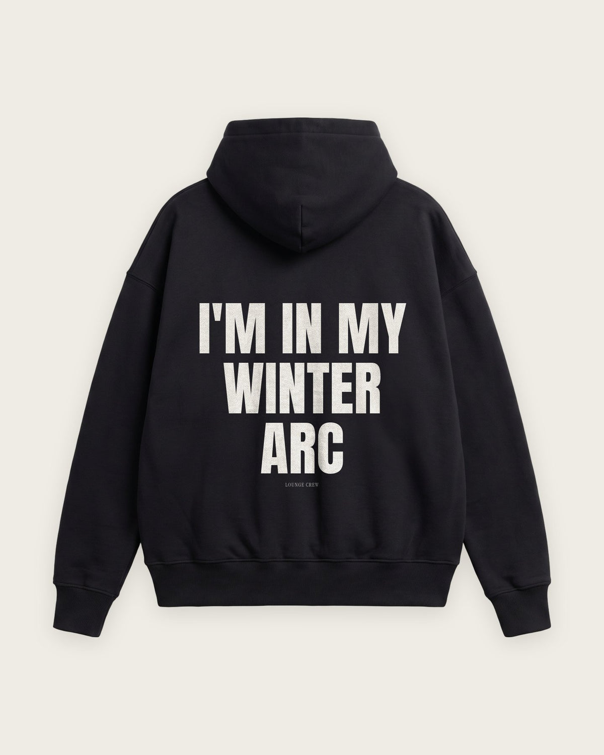 Moletom Oversized “I'm in My Winter Arc” — Preto