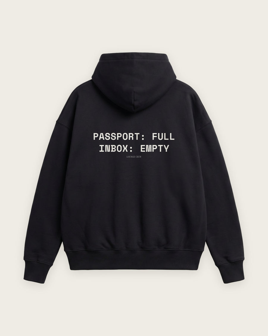 Moletom Oversized “Passport Full, Inbox Empty”