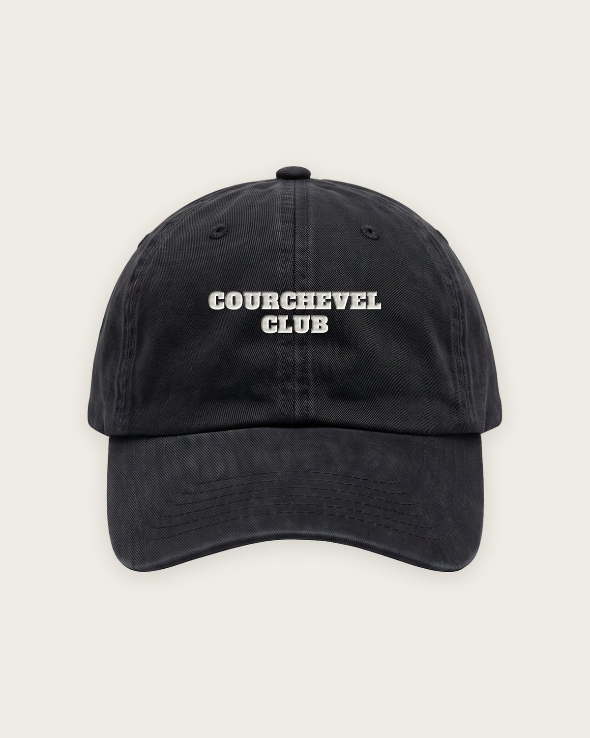 Boné Dad Hat “Courchevel Club” — Preto