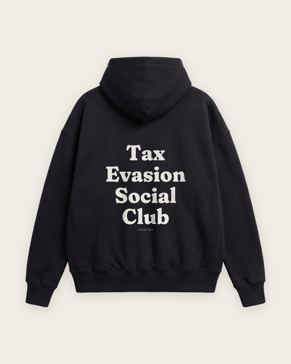 Moletom Oversized “Tax Evasion Social Club” — Preto
