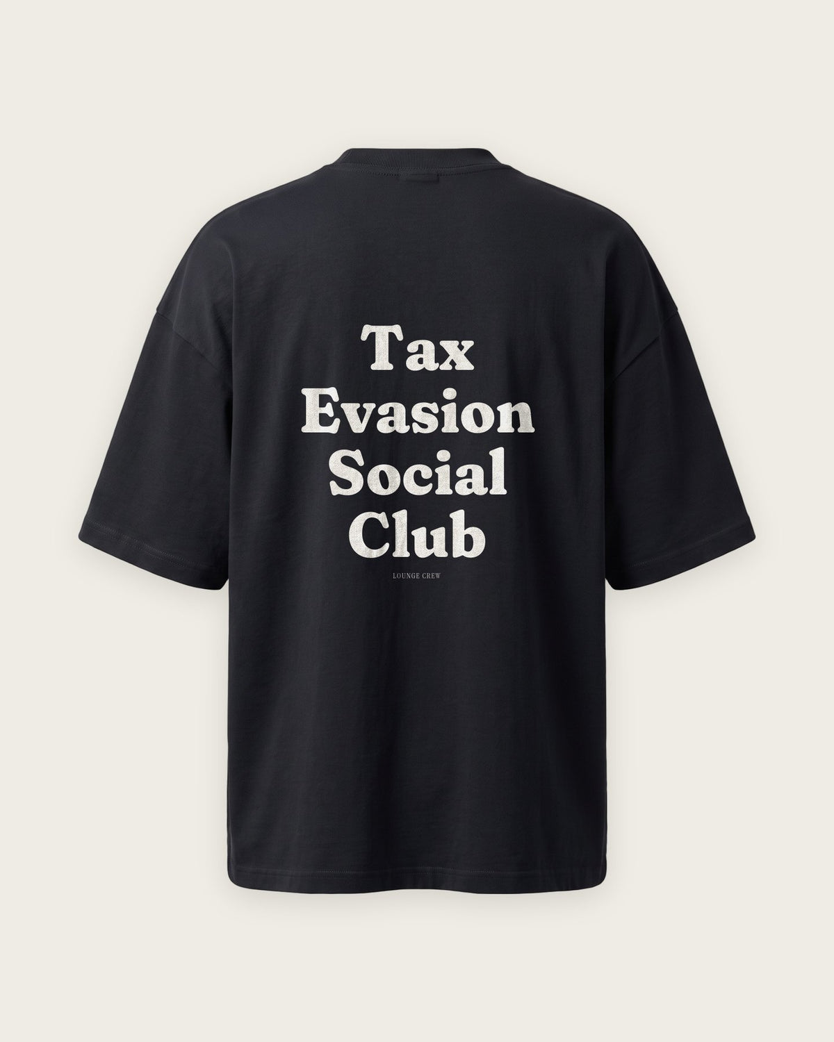 Camiseta Oversized “Tax Evasion Social Club” — Preto